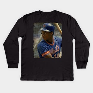 Darryl Strawberry in New York Mets Kids Long Sleeve T-Shirt